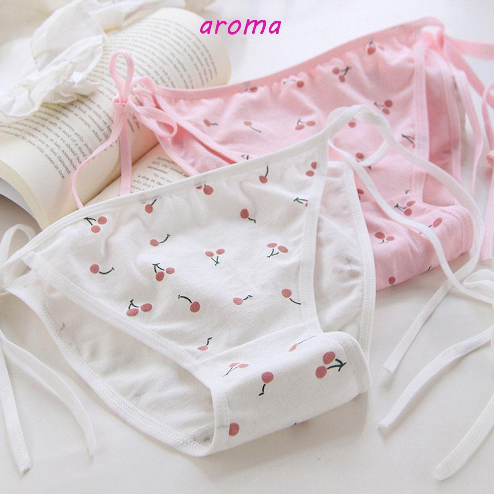 Quần Lót Cotton Lưng Thấp In Họa Tiết Hoạt Hình Dễ Thương Cho Nữ