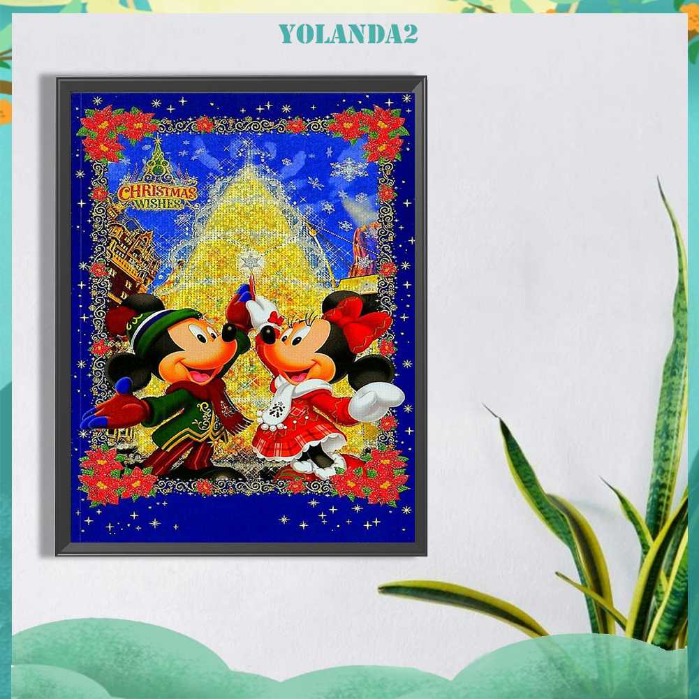 Tranh Đính Đá Kim Cương Toàn Bộ 5D DIY Hình Vẽ Chuột Mickey