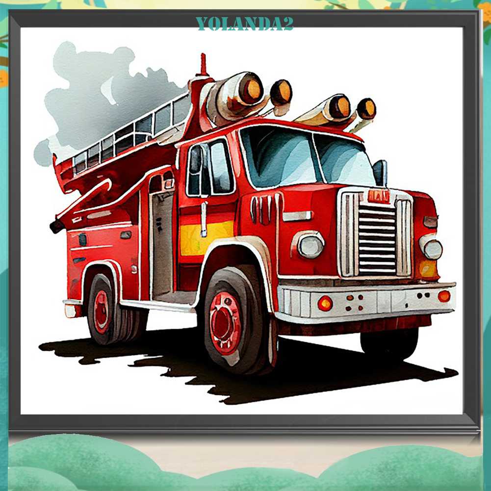 Tranh Đính Đá Kim Cương Toàn Bộ 5D DIY Hình Vẽ Lửa Trang Trí Nhà Cửa