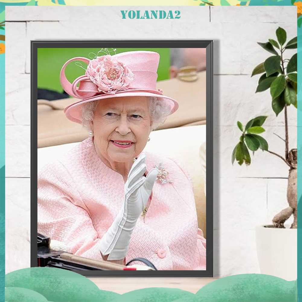 Bộ Tranh Đính Đá 5D Họa Tiết Nữ Hoàng Anh Quốc Độc Đáo DIY Dùng Trang Trí Nhà Cửa