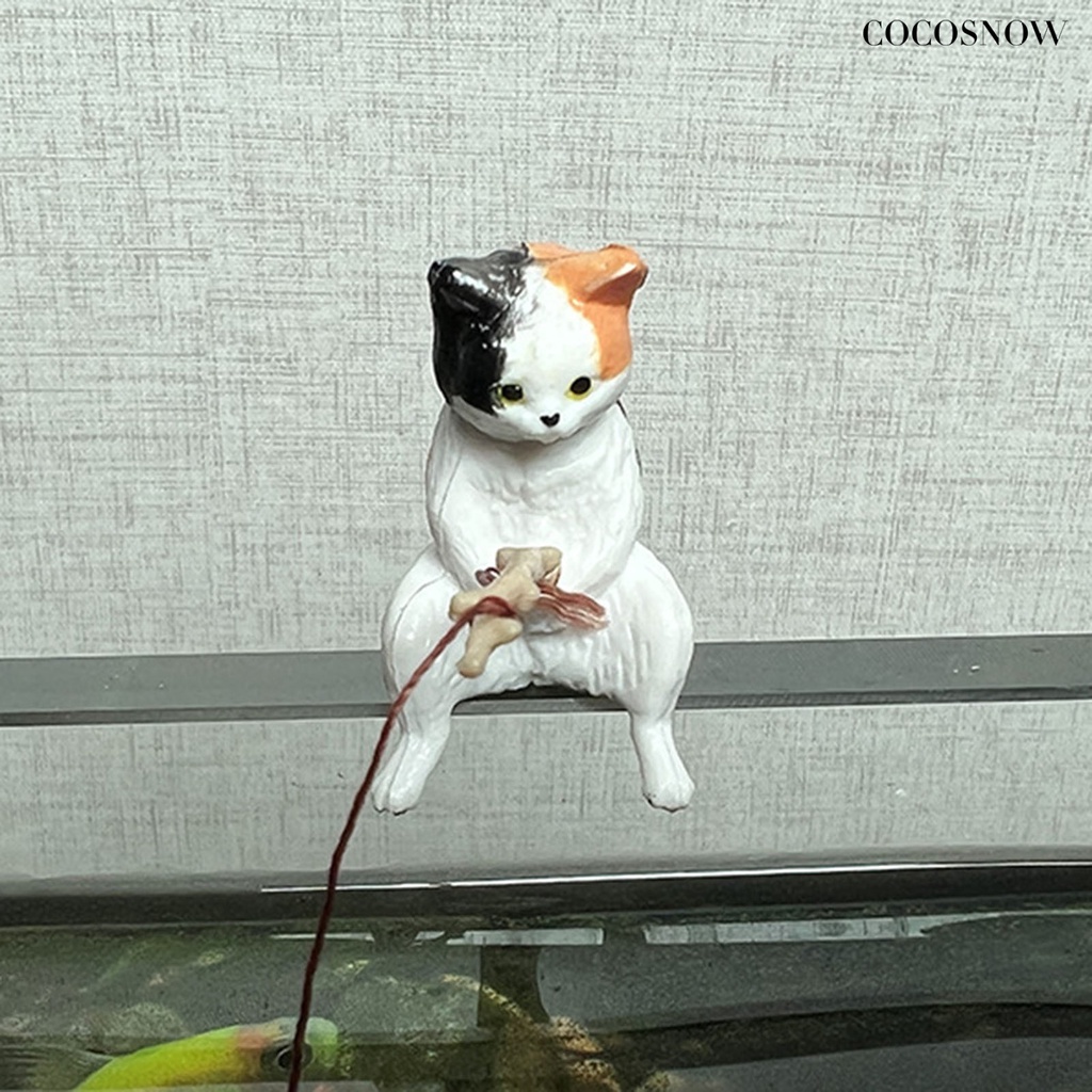 Phụ Kiện Trang Trí Bể Cá Hình Mèo Dễ Thương Bắt Mắt