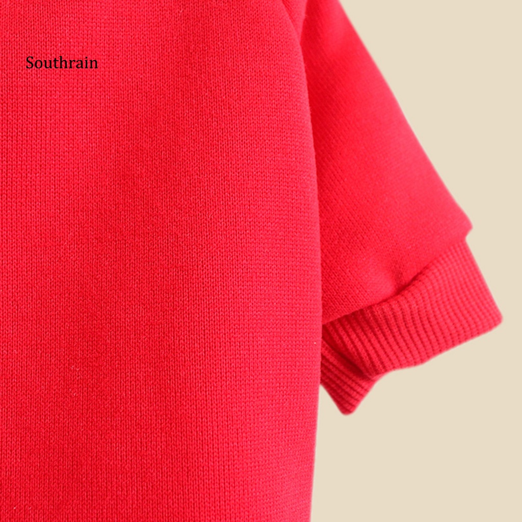 Áo Sweater Dệt Kim Dày Cổ Tròn Màu Sắc Trơn Thời Trang Mùa Thu Cho Thú Cưng