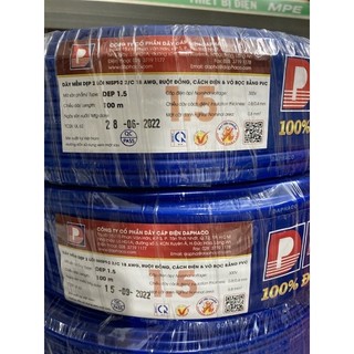 Dây điện Daphaco đôi dẹp 2 lớp vỏ 2x1.5