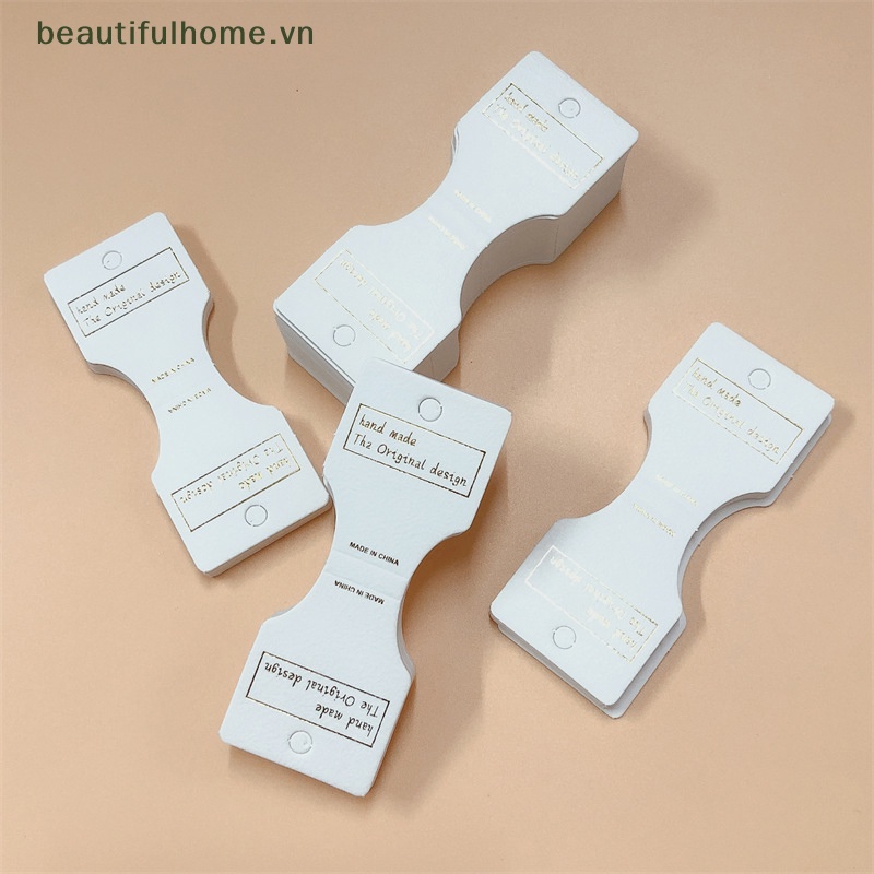 [beautifulhome] Set 50 Thẻ Giấy Kraft Trưng Bày Trang Sức / Băng Đô / Cài Tóc [beauty]