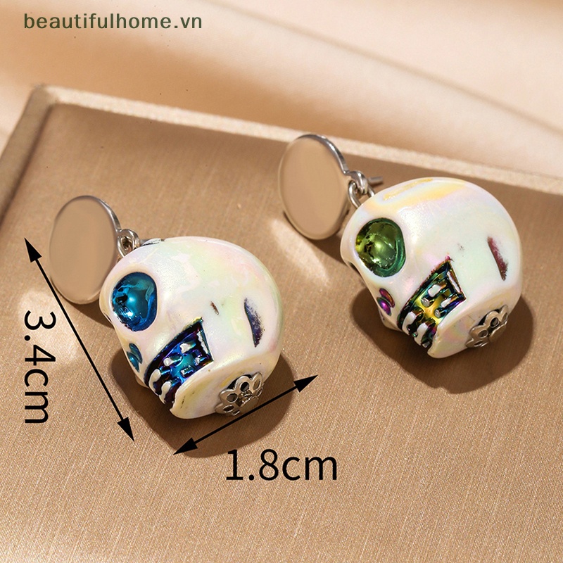 Bông Tai Hình Đầu Lâu Phong Cách Gothic Punk Thời Trang Cho Nữ