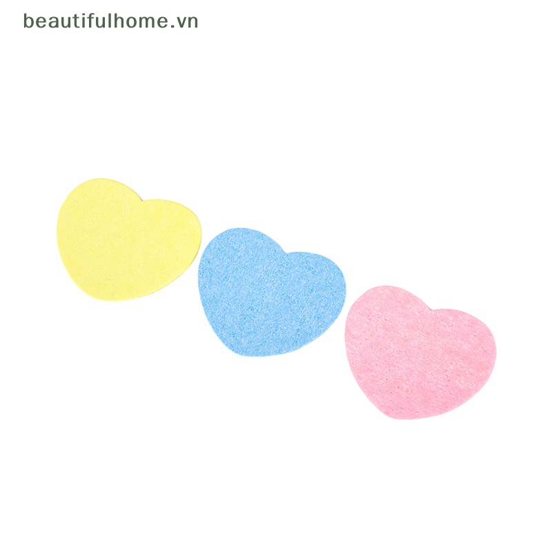 Bông Mút Trang Điểm Cotton Mềm Mại Hình Trái Tim