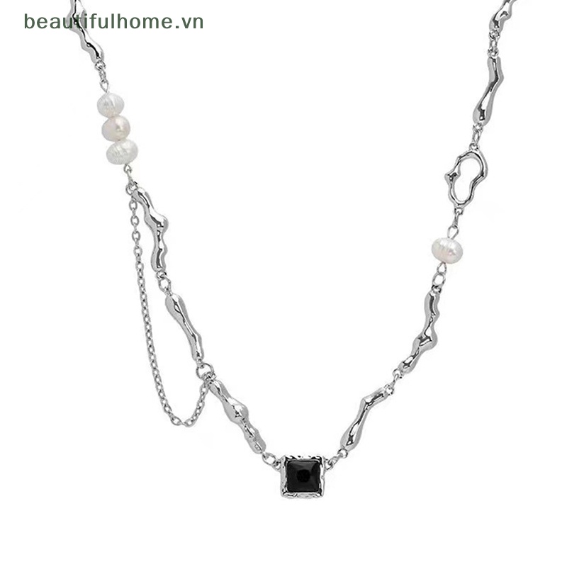 [beautifulhome] Vòng Cổ Choker Phối Dây Tua Rua Hình Bướm Và Ngọc Trai Cổ Điển Dễ Phối Đồ Trang Sức Cho Nữ [beauty]