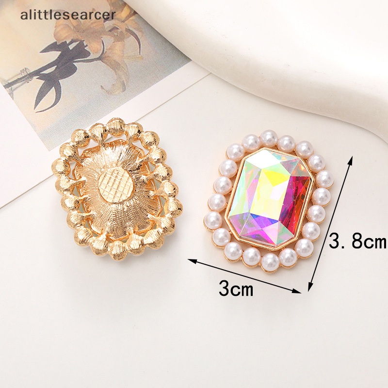 Er Phụ Kiện Trang Sức Ngọc Trai Kim Loại Hình Vuông Sáng Tạo Thời Trang Phong Cách Hàn Quốc