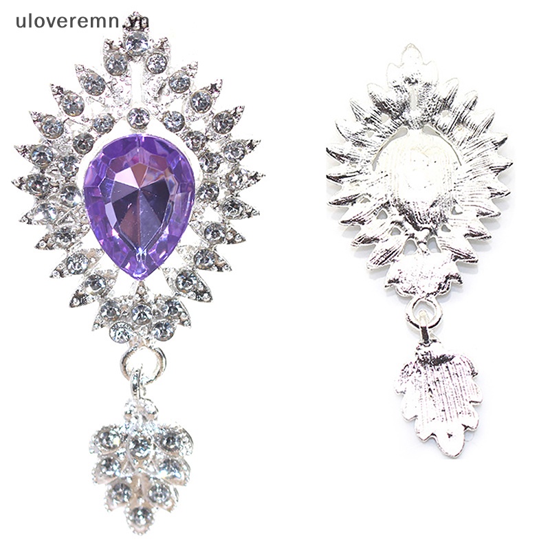 Trâm Cài Áo Hình Giọt Nước Đính Đá Thủy Tinh Dùng Hóa Trang DIY