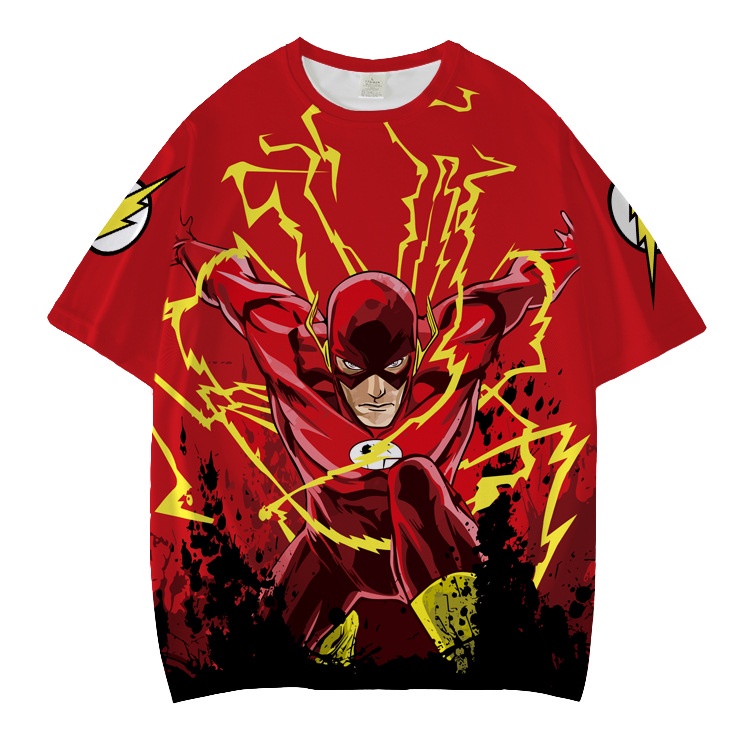 Yyds Áo Thun Tay Ngắn Hóa Trang Nhân Vật Barry Allen Phim THE FLASH Cỡ Lớn Unisex