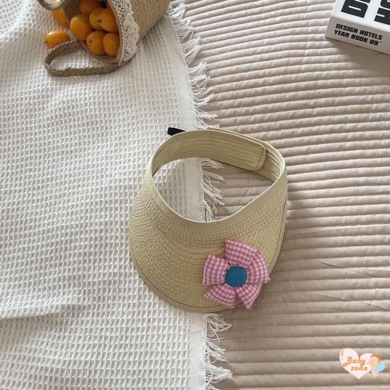 Khung Thành Cho Bé Chất Lượng Cao❤Nón Cối Rộng Vành Hở Chóp Chống Tia UV Thiết Kế Đơn Giản Thời Trang Đi Biển Mùa Hè Xinh Xắn