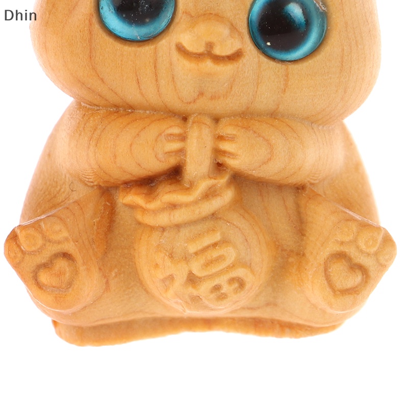 [Dhin] Phụ Kiện Trang Trí Túi Xách / Xe Hơi Hình Thỏ Tifu Mini Bằng Gỗ Chạm Khắc Thủ Công Dễ Thương Thích Hợp Làm Quà Tặng Cho Bé