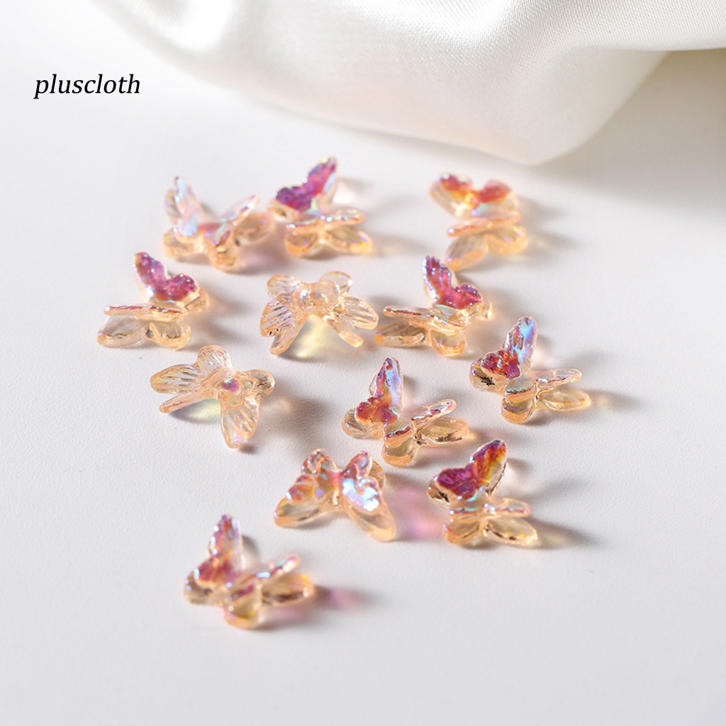 1 Túi Phụ Kiện Trang Trí Móng Tay Hình Bướm 3D Nhiều Màu Sắc