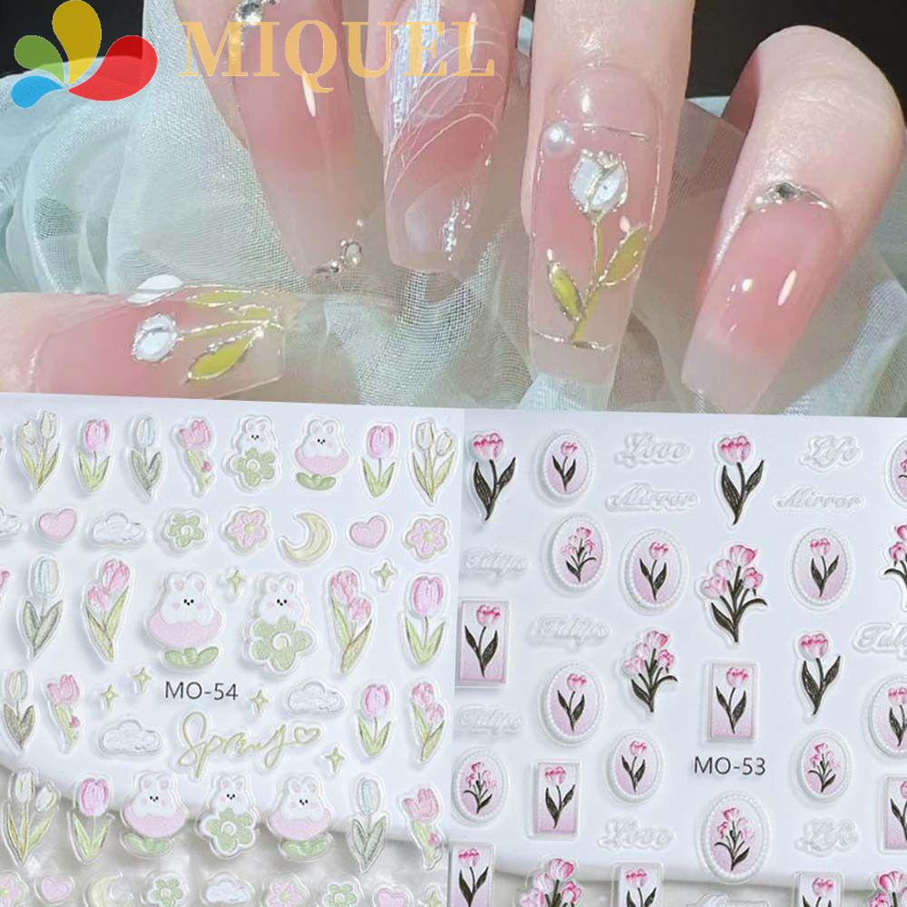 Miếng Dán Trang Trí Móng Tay Hình Thỏ Hoạt Hình Ngọt Ngào Dành Cho Nữ