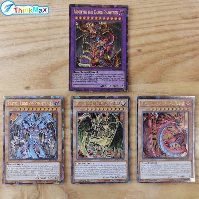 Set 72 thẻ bài Thinkmax Yugioh Laser hình rồng trắng mắt xanh dương tiếng Anh kèm hộp sắt