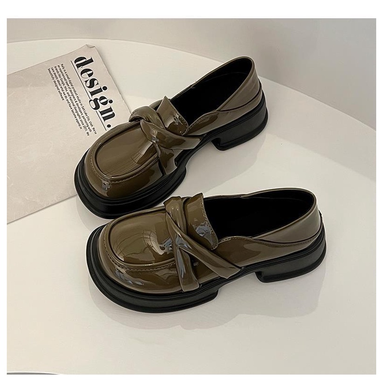 Giày Da Đế Dày Thời Trang Dành Cho Nữ