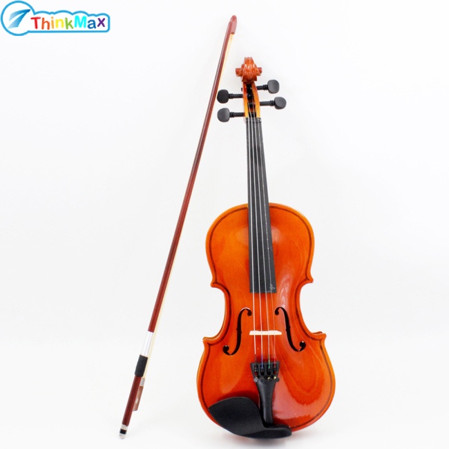 Thinkmax Đàn Violin Gỗ Bass 4 / 4 3 / 4 1 / 2 1 / 4 1 / 8 Kèm Bình Hoa Cho Người Mới Bắt Đầu