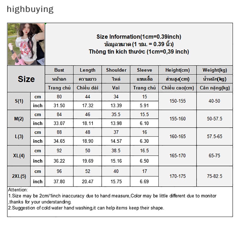 Áo Thun Lửng Ngắn Tay Cổ Tròn In Hình Gấu Hoạt Hình Cho Nữ