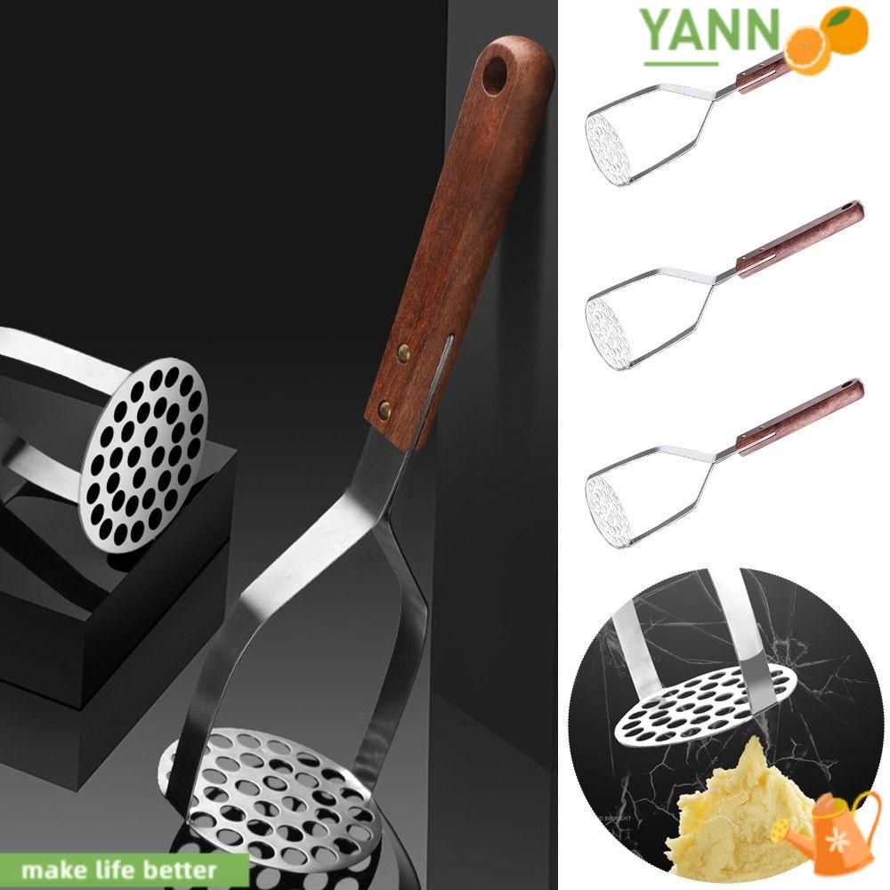 Dụng Cụ Nghiền Khoai Tây Bằng Thép Không Gỉ Bền Và Lâu Trôi Giả Gỗ Để Ngăn Ngừa Bỏng 1