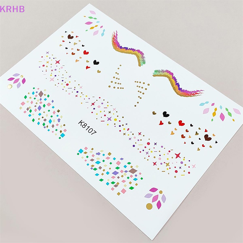 Set 4 Cặp Nhãn Dán Trang Trí Mắt Họa Tiết Ren Dễ Thương Mới