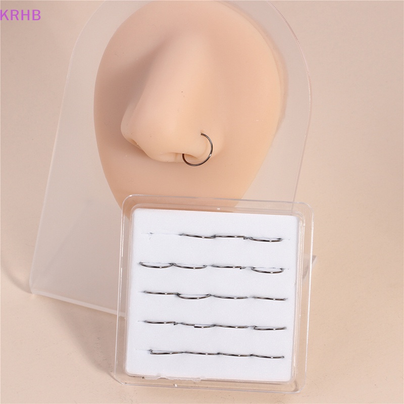 Set 20 Khuyên Mũi Tròn Bằng Thép Không Gỉ Cá Tính Mới