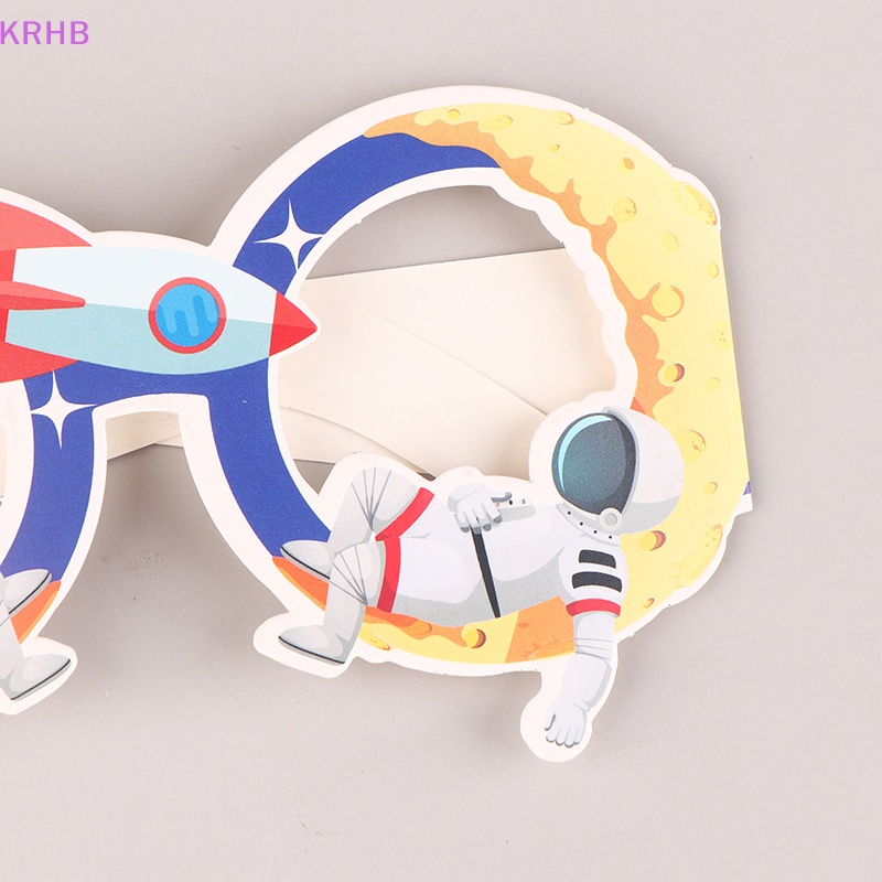 Set 6 Mắt Kính Bằng Giấy Chủ Đề Phi Hành Gia Cho Bữa Tiệc Mới