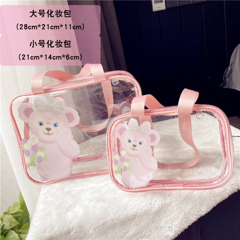 Túi Đựng Mỹ Phẩm Trong Suốt Sức Chứa Lớn Họa Tiết Dễ Thương