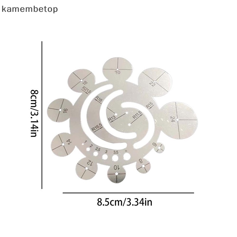 Thước Đo Góc Hình Tròn Bằng Kim Loại Chuyên Dụng Cho Đồ Da Thủ Công DIY