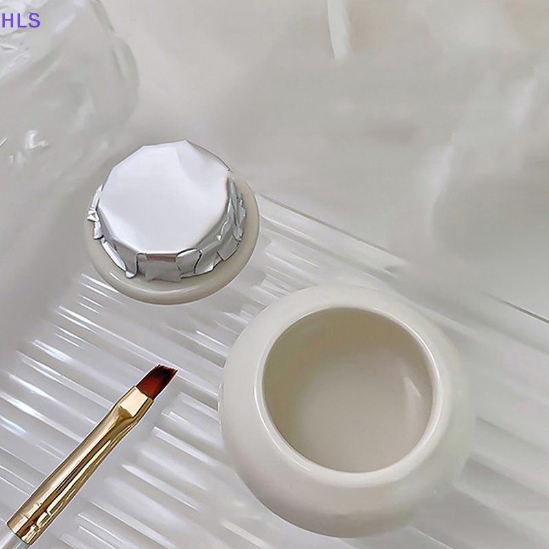 Cốc Sứ Rửa Móng Tay Có Giá Đỡ Tiện Dụng