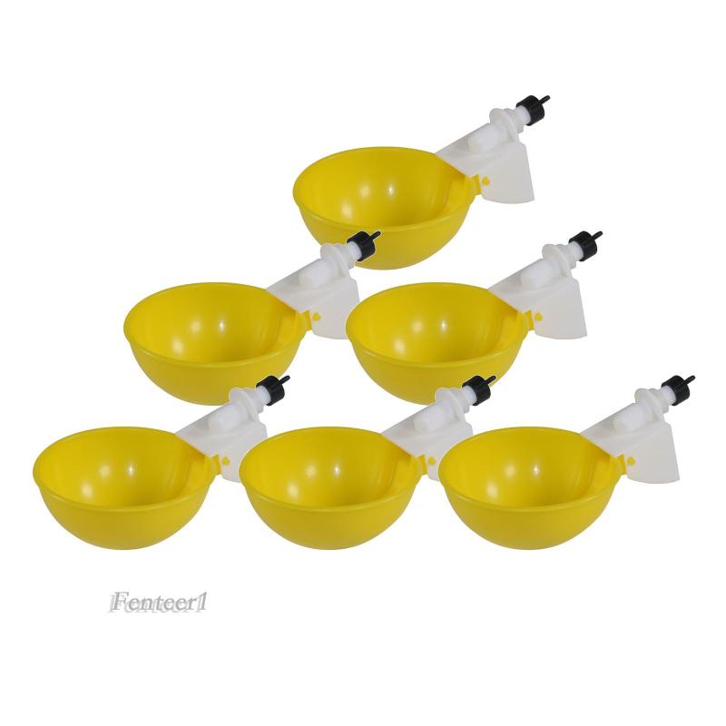 1 [Fenteer1] 6 Cốc Uống Nước Tự Động Cho Gà Vịt Thỏ