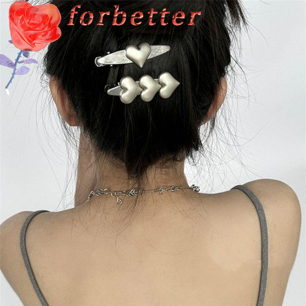 Kẹp Tóc Kim Loại Đơn Giản Ngọt Ngào Không Để Lại Dấu Vết|Kẹp Tóc Hình Trái Tim y2k Phong Cách Harajuku Hàn Quốc Cho Nữ