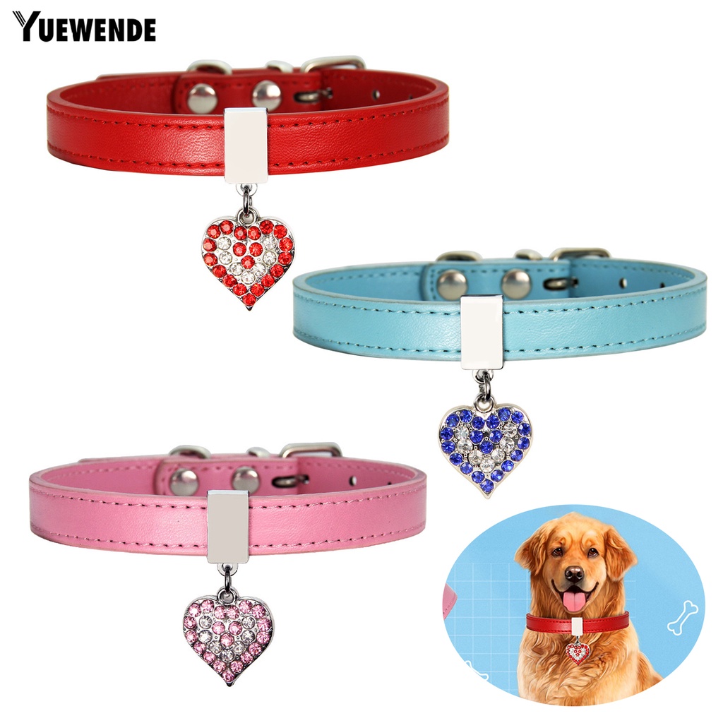 Vòng cổ Giả Da Mặt Trái Tim Thời Trang Cho Thú Cưng