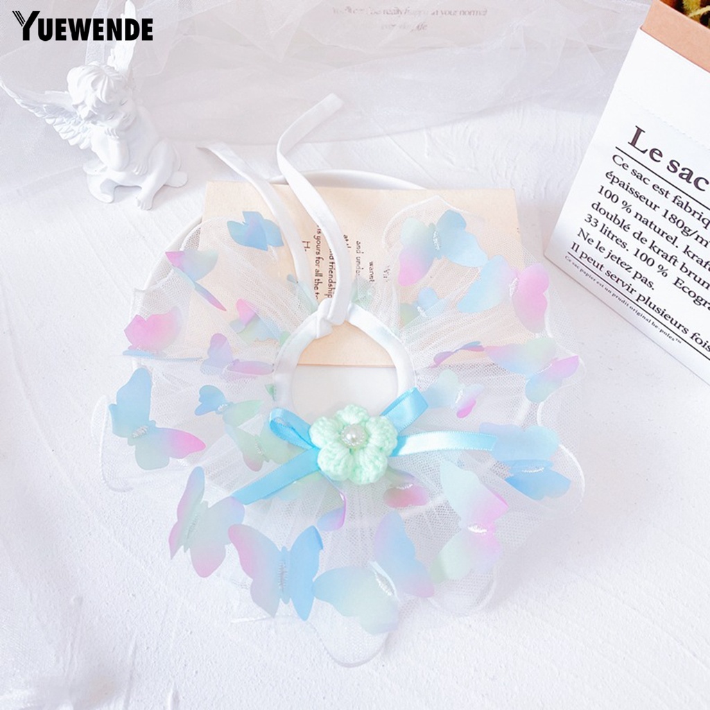 Yếm Đeo Cổ YQ.E Viền Ren Hoa Dễ Thương Thời Trang Tiện Dụng Cho Thú Cưng Ngoài Trời