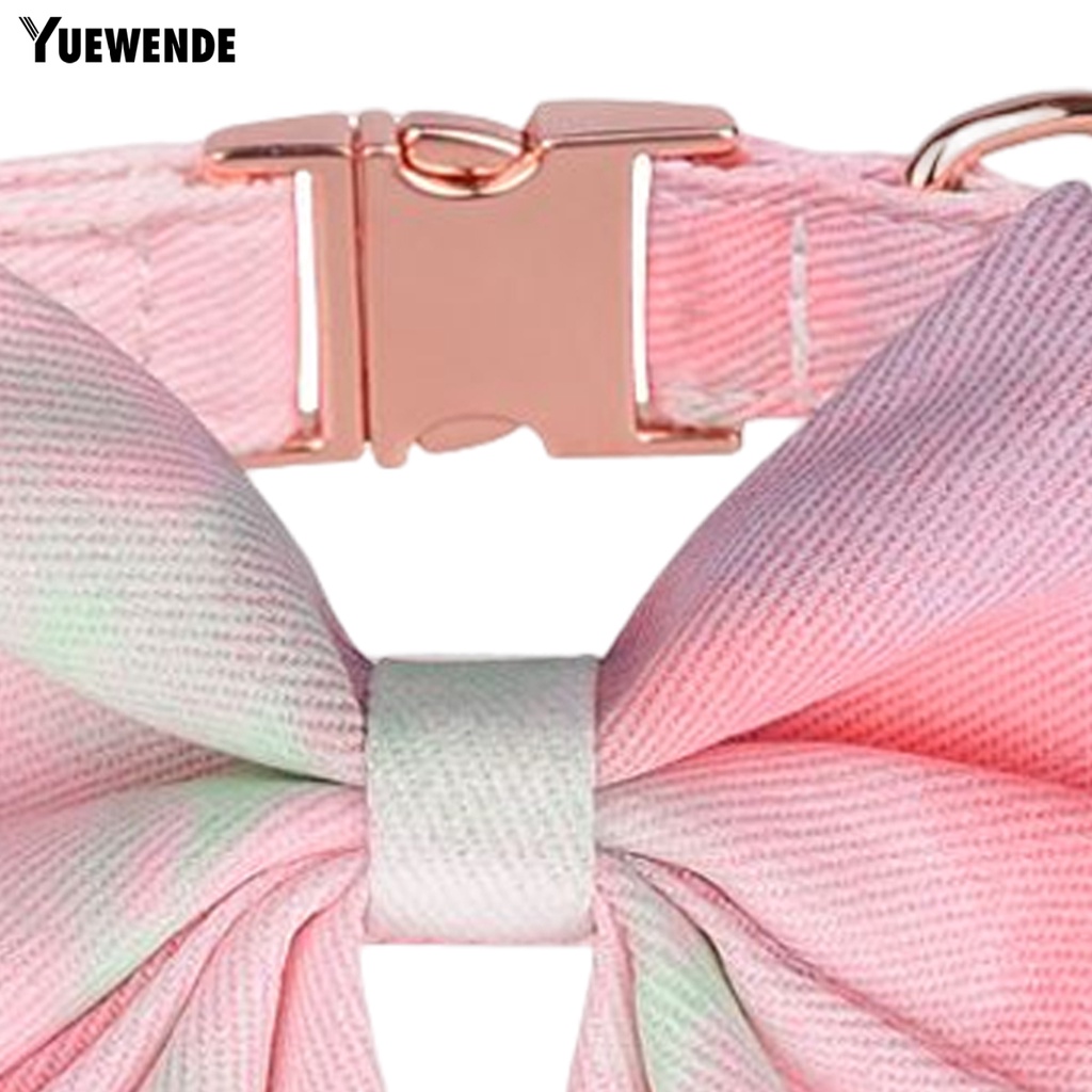 Yq.e Vòng Cổ Thắt Nơ Thoáng Khí Họa Tiết Ruy Băng Dễ Thương Dành Cho Thú Cưng