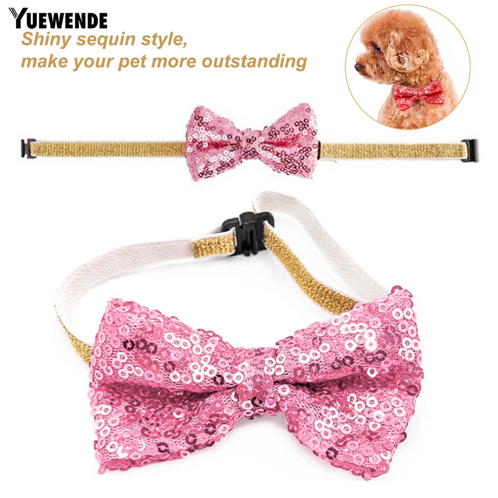 Vòng Cổ HìNh Nơ ĐíNh Kim Sa Có Thể ĐiềU ChỉNh Cho Thú Cưng