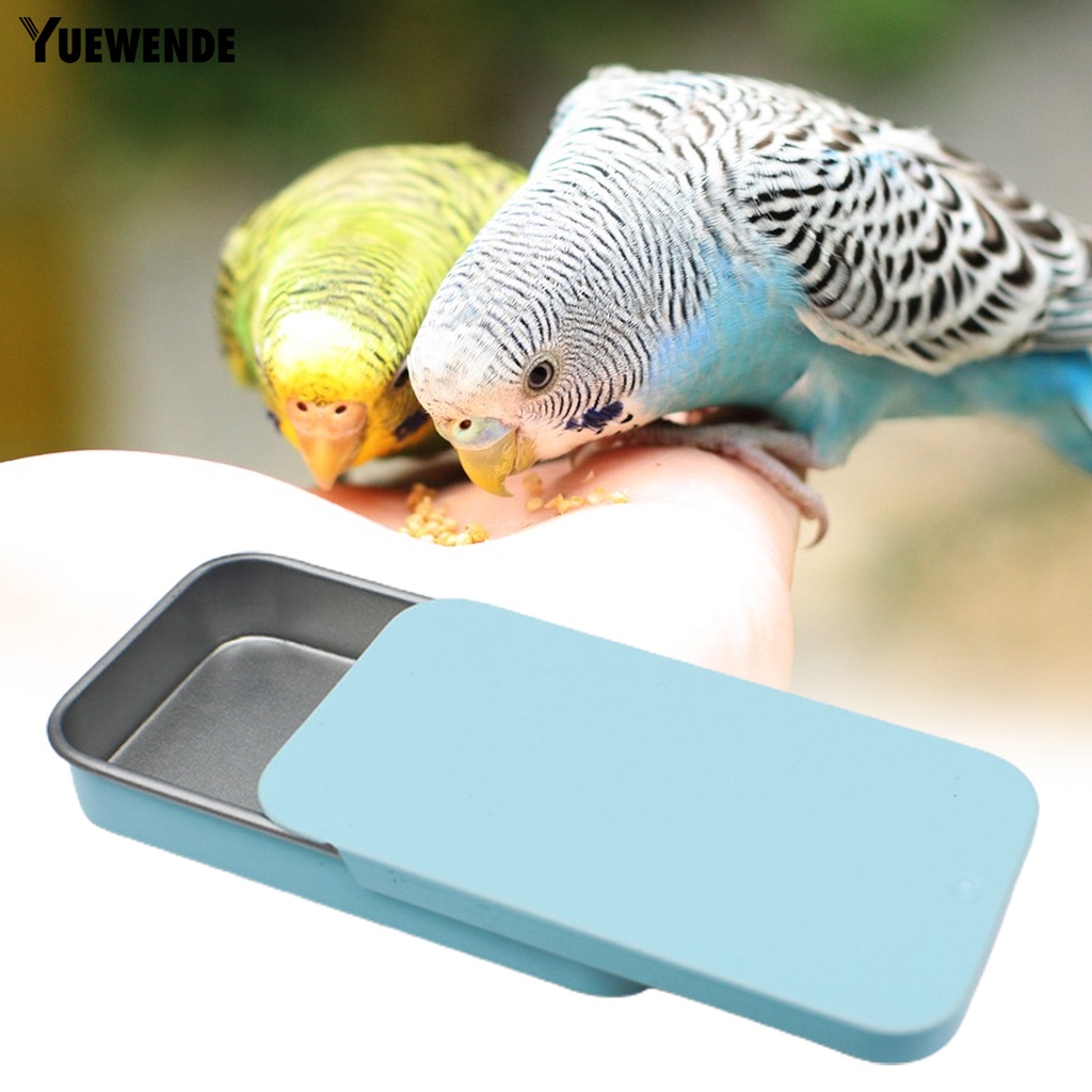 Yq.e Hộp Thiếc Đựng Thức Ăn Nhỏ Gọn Cầm Tay Chống Cắn Tinh Tế Chuyên Nghiệp Dành Cho Chim Vẹt Macaw