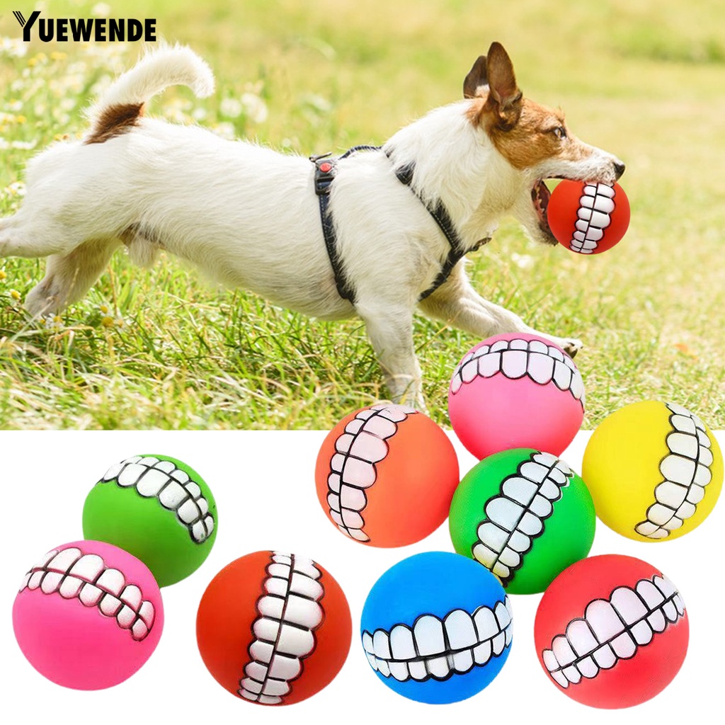 Đồ Chơi Bóng Nhai YQ.E Tích Hợp Còi Chống Cắn Làm Sạch Răng Cho Thú Cưng