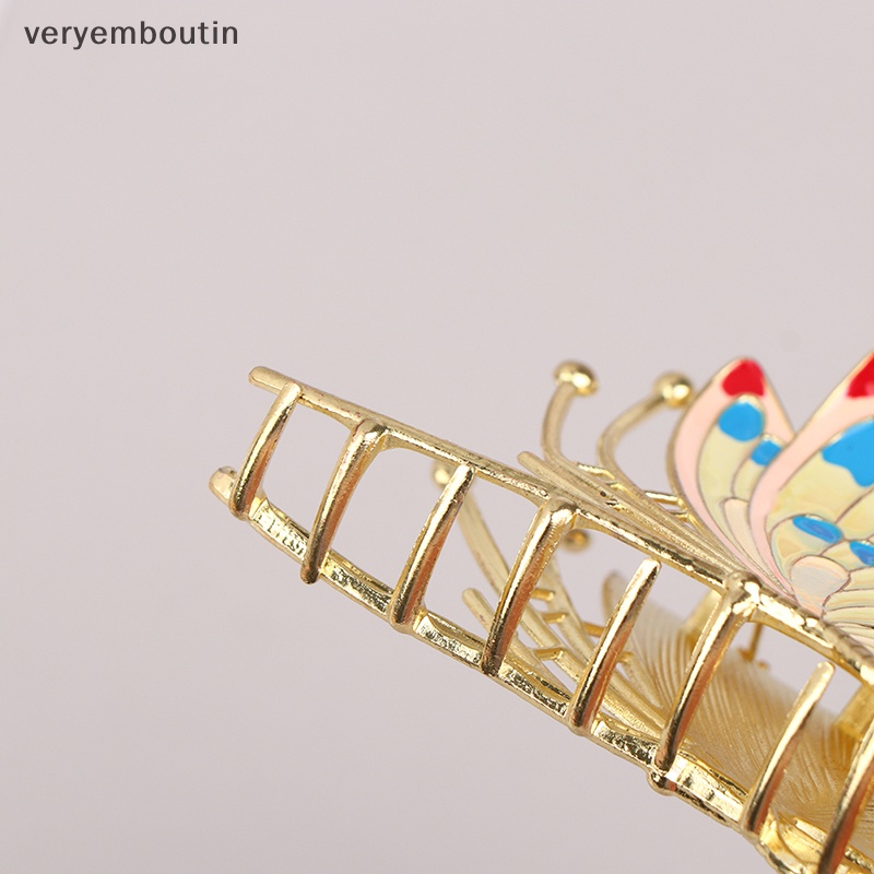 1 Kẹp Tóc Càng Cua Bằng Kim Loại Sơn Hình Bướm Thanh Lịch n