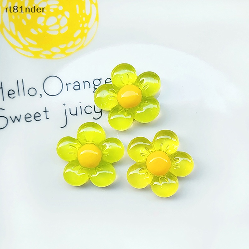 Rt Bộ 20 Bông Hoa Nhựa Resin Trang Trí Sổ Tay Thủ Công