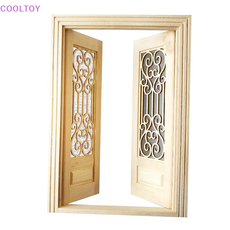 Mô Hình Đồ Nội Thất Bằng Gỗ Hai Cửa Rỗng Dành Cho Búp Bê