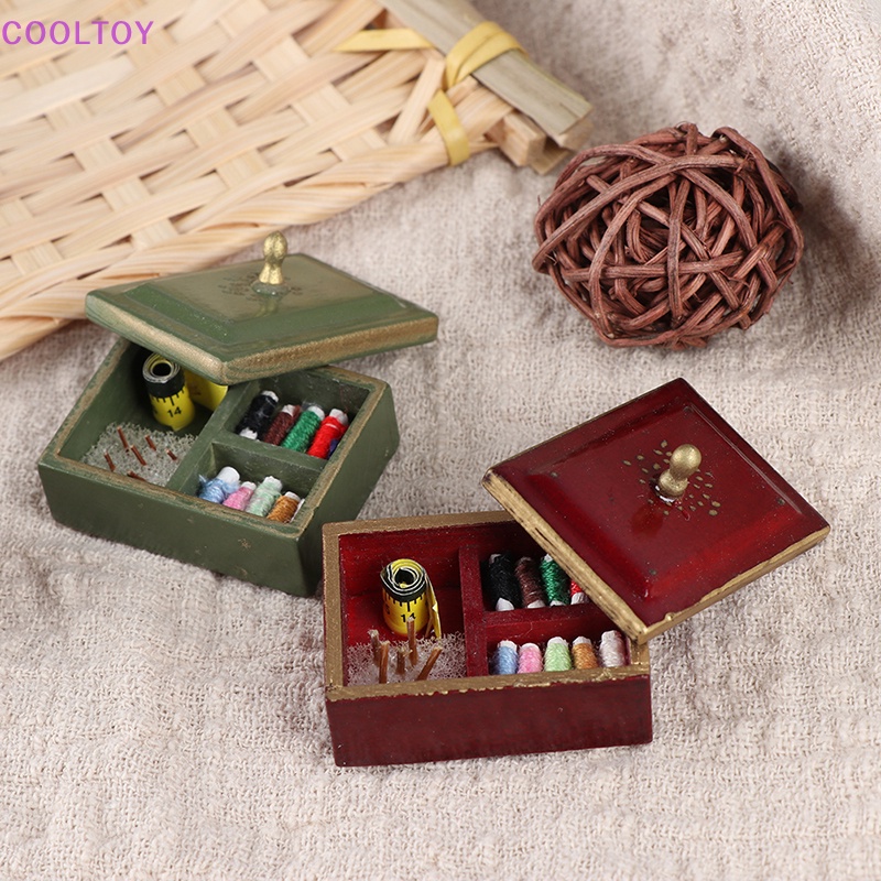 Cooltoy Hộp Dụng Cụ May Vá mini Tỉ Lệ 1: 12 Trang Trí Nhà Búp Bê