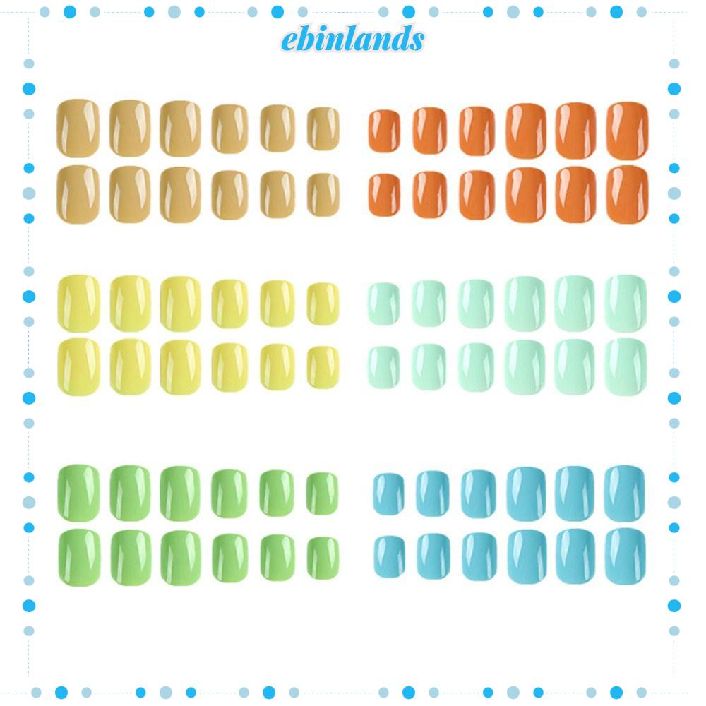 Bộ Móng Tay Giả 12 Màu Tự Trang Trí Kiểu Pháp Đơn Giản