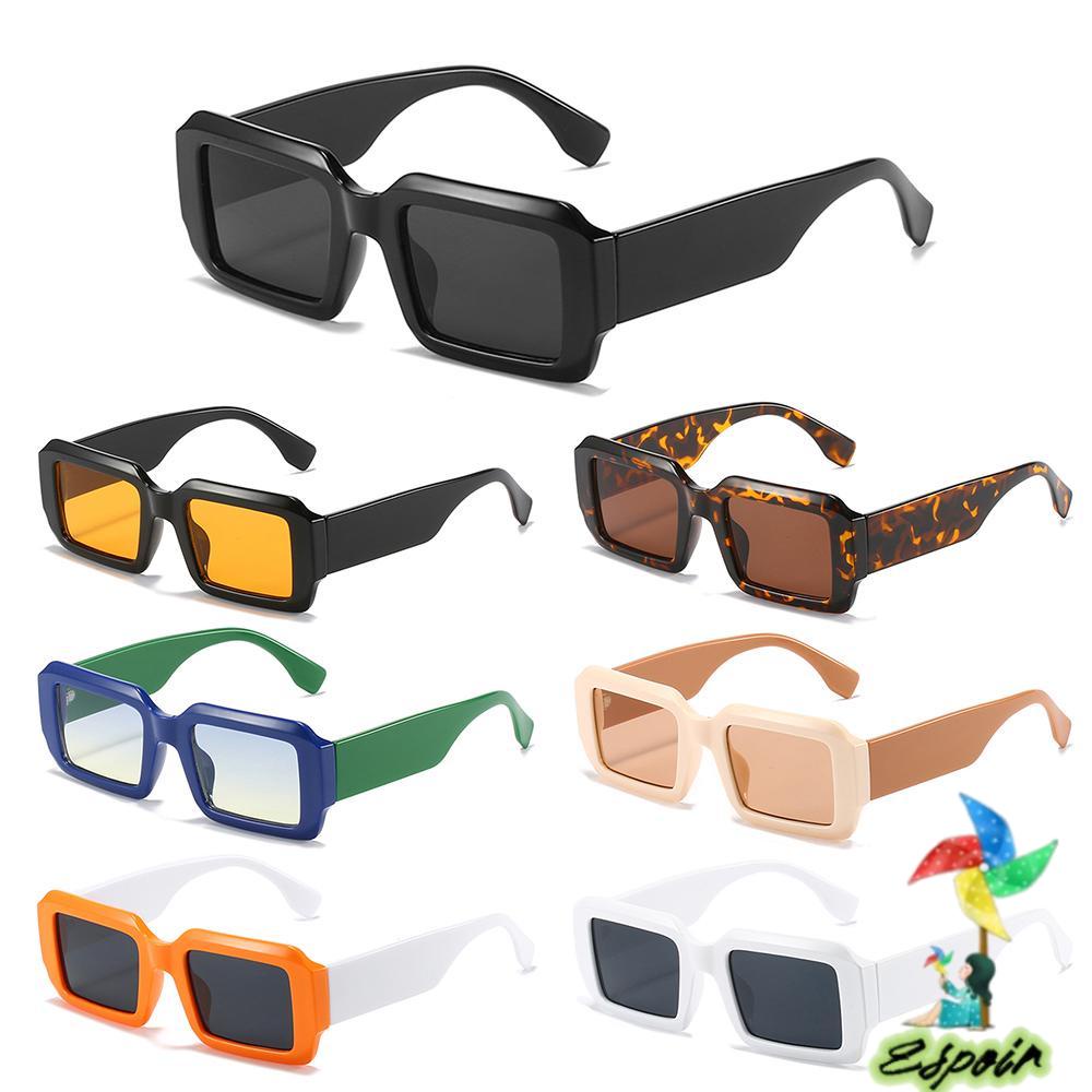 Kính Mát Hình Chữ Nhật Màu Kẹo Ngọt Chống Tia UV400 Phong Cách Retro Thời Trang Cho Nữ