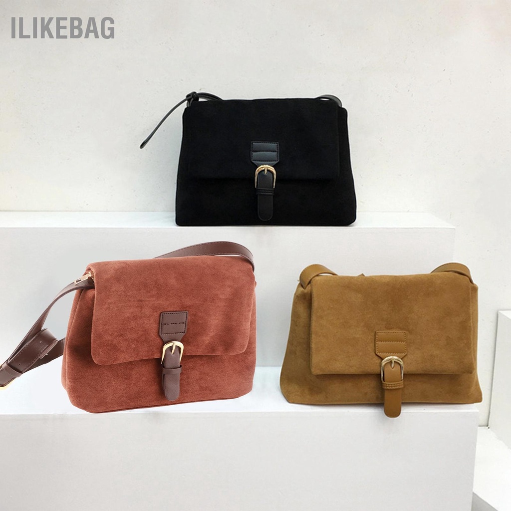 Ilikebag Phụ Nữ Nhung Túi Đeo Vai Retro Cổ Mềm Mại Thoáng Khí Chéo  Cho Công Việc Hàng Ngày Đảng