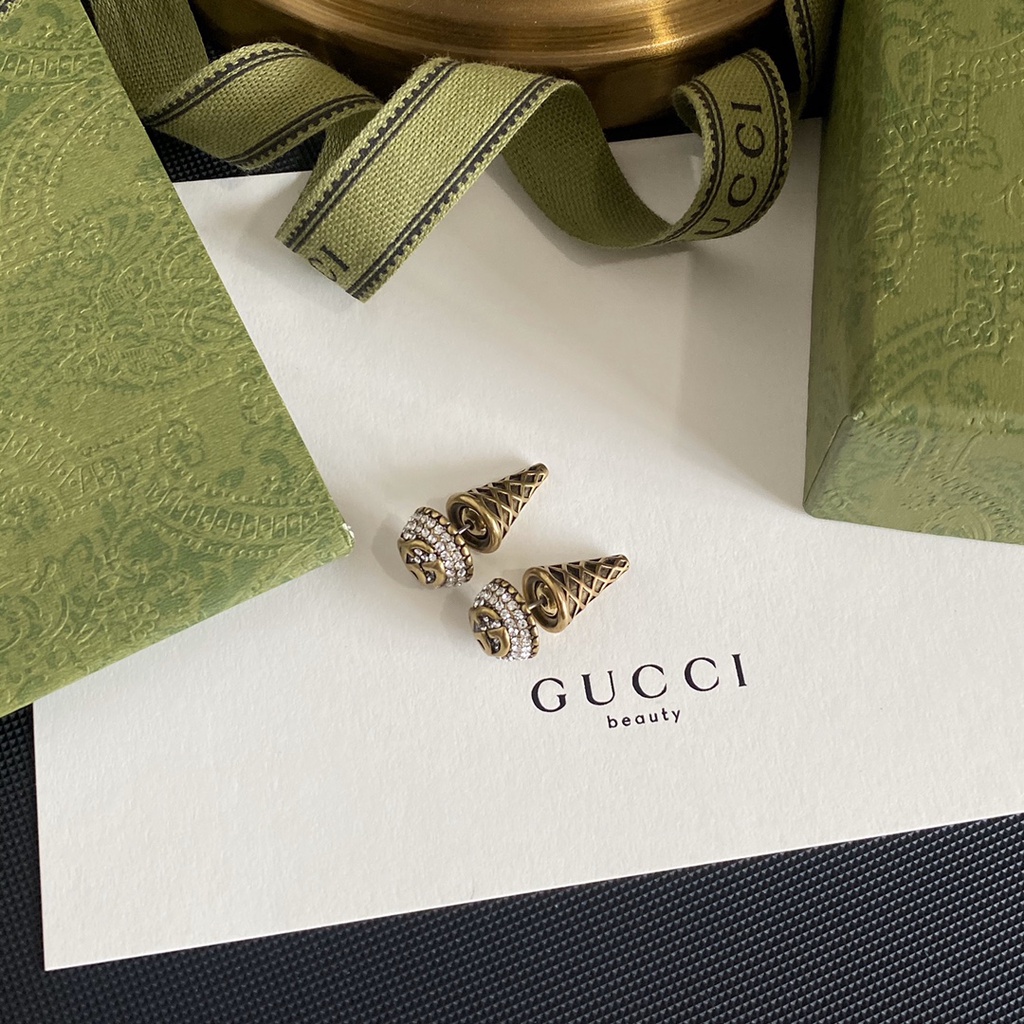 Bông Tai Gucci Bằng Thép Titan In Chữ Thời Trang Sang Trọng Cho Nữ