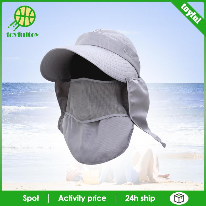 Tấm Che Mặt Chống Nắng Có Nắp Đậy Cổ Tháo Rời Được Dành Cho Nam Nữ Đi Biển