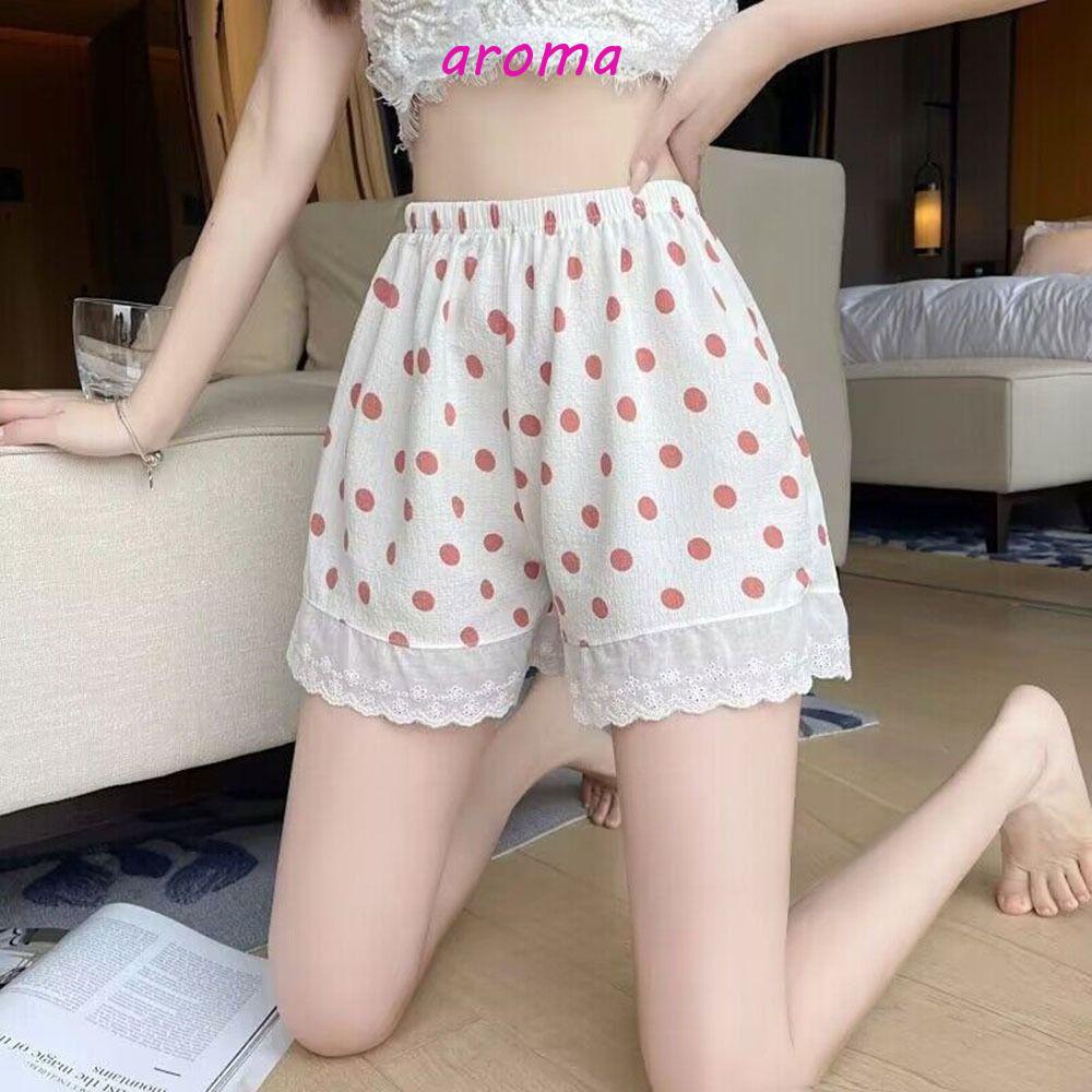 Quần Short Bảo Hộ An Toàn Dáng Rộng Phối Ren Dễ Thương