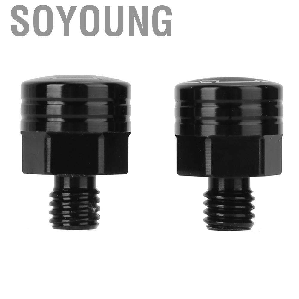 Soyoung 2Pcs SEPP Motorcycle Rearview Mirror Bolt Screw CNC Aluminium Alloy Modification Parts M8x1.25Black