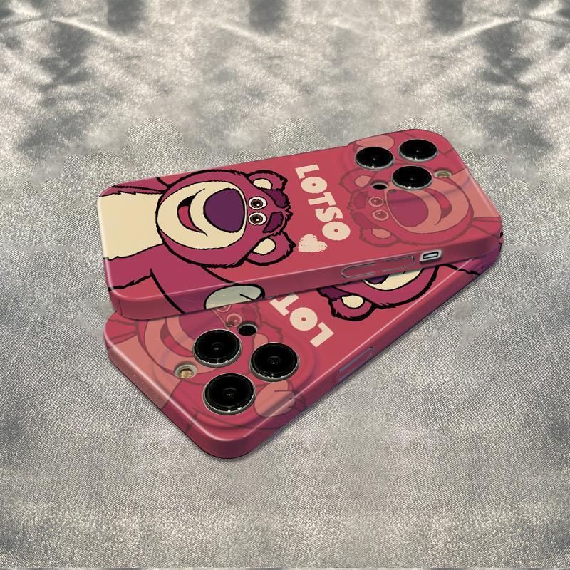 Ốp Điện Thoại Mềm Chống Sốc Màu Phản Quang Hình Gấu Dâu Tây Cho Iphone 1214 Pro Max78 13 11In