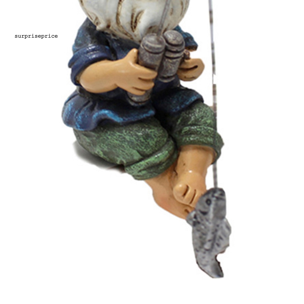 Mô Hình Tượng Người Câu Cá Đáng Yêu Bằng Nhựa Resin Thủ Công Trang Trí Sân Vườn